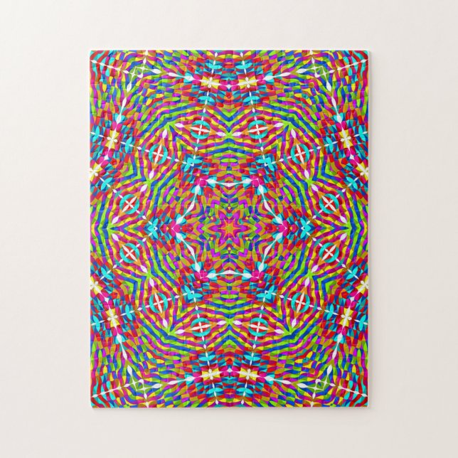 Puzzle Mandala bariolé embrouillé (Vertical)