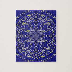 Puzzle Mandala bleu
