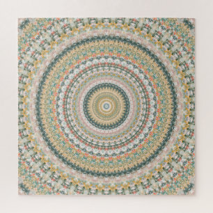 Puzzle Mandala Bohème Hippie Rétro Art Abstrait d'Automne