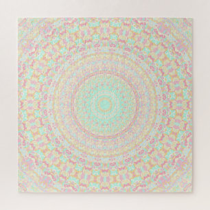Puzzle Mandala bohème hippie tripant groovy aux couleurs