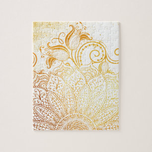 Puzzle Mandala - brosse d'or