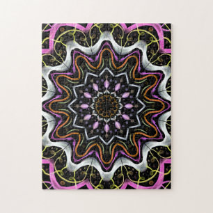 Puzzle Mandala Circle Art Bright Creative Motif