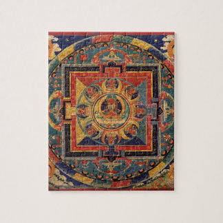 Puzzle Mandala d'Amitayus. École tibétaine du 19ème