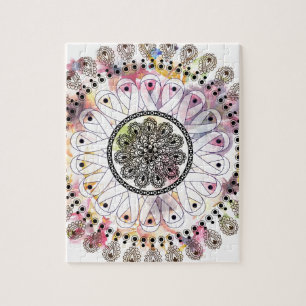 Puzzle Mandala d'aquarelle