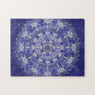 Puzzle Mandala, la déesse à trois lunes d'argent céles