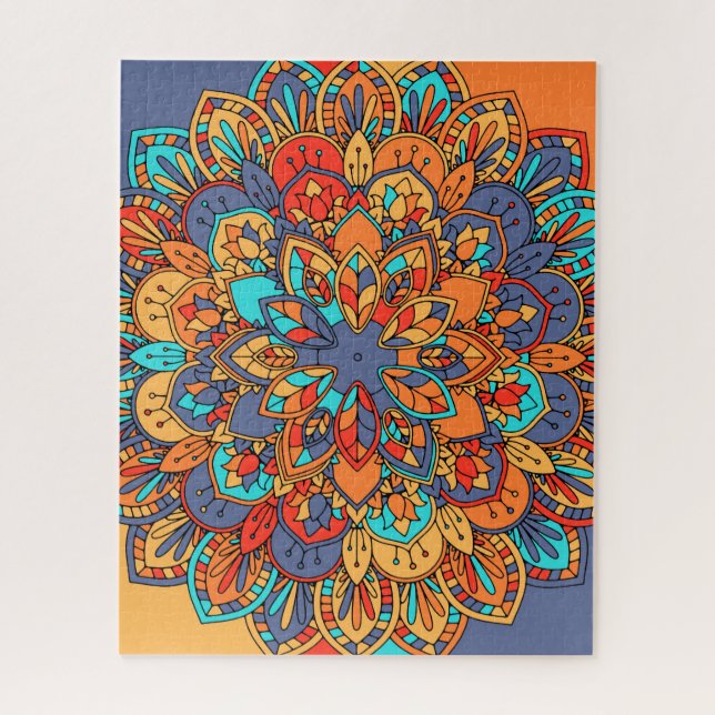 Puzzle Mandala motif coloré ethnie marocaine (Vertical)