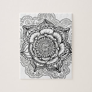 Puzzle Mandala noir et blanc