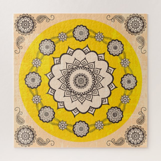 Puzzle Mandala Ornamental : Style Ethnique Design. (Vertical)