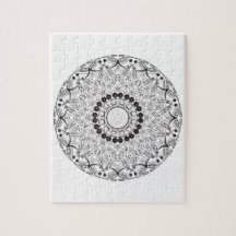 Mandala. Patters noirs et blancs oriental