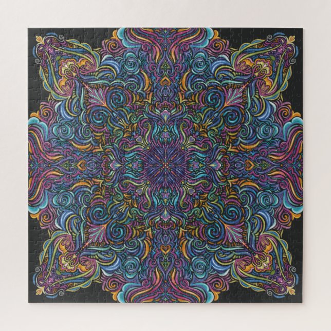 Puzzle Mandala psychédélique (Vertical)