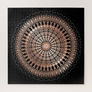 Puzzle Mandala rose Gold Black