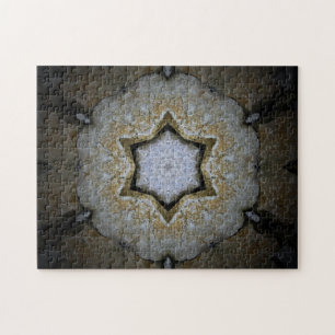 Puzzle Mandala Round Flower Hoop Abstract Design Cadeau