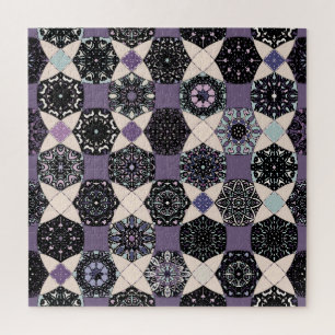 Puzzle Mandala vintage Floral : Coloré sans joint