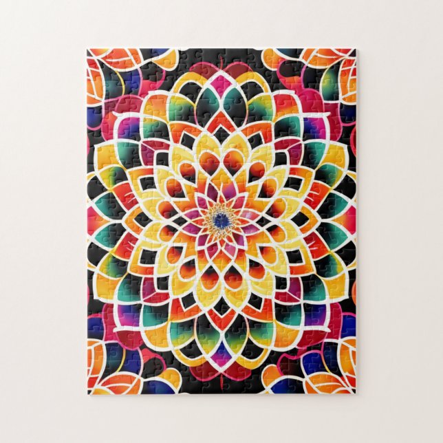 Puzzle Mandala Zen Cute Coloré (Vertical)