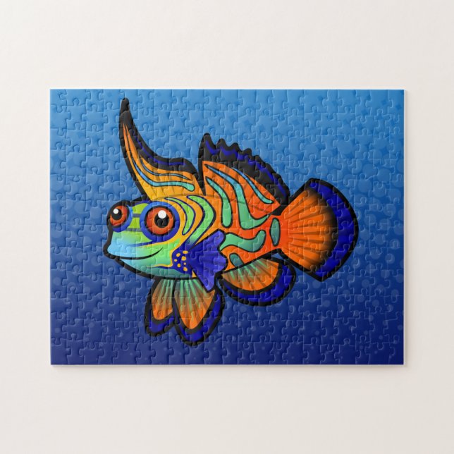 Puzzle Mandarin cartoon / Poisson dragonet (Horizontal)