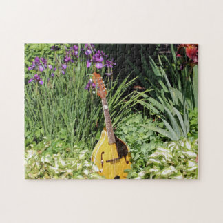 Puzzle Mandolin Et Jardin Fleuri Irises