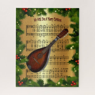 Puzzle Mandolin ~ "Nous Vous Souhaitons Un Joyeux Noël" ~