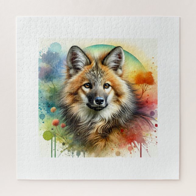 Puzzle Maned Wolf 210624AREF112 - Watercolor (Vertical)