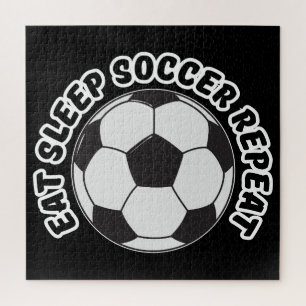 Puzzle manger dormir football répéter 