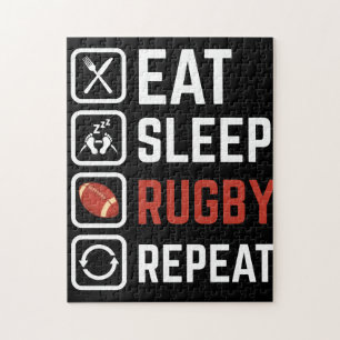 Puzzle Manger Sleep Rugby Répéter Sport Cadeau