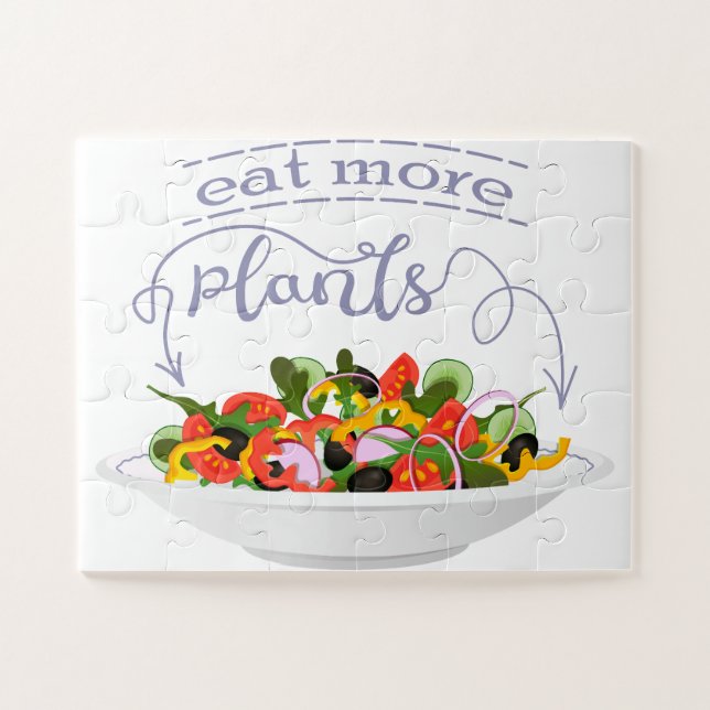 Puzzle Mangez plus de plantes frais motivation salade let (Horizontal)