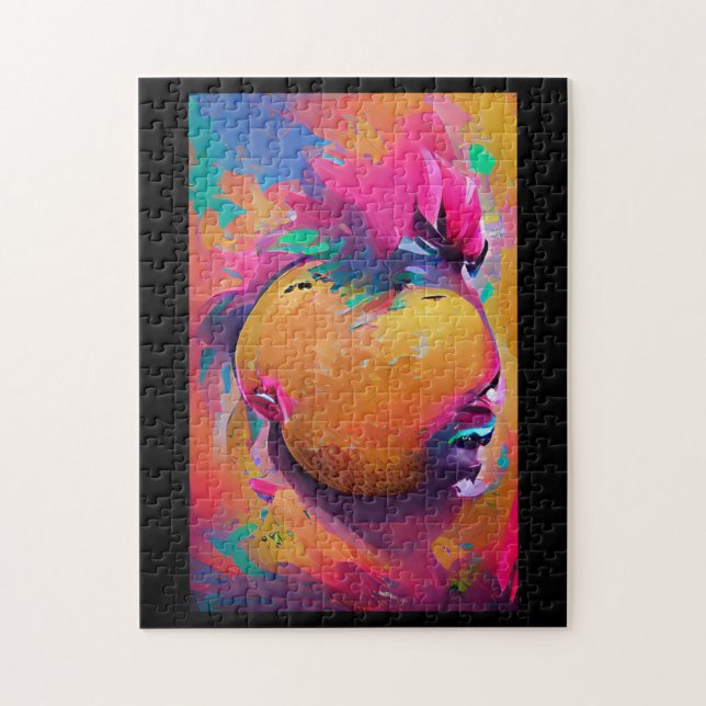 Puzzle Mango vibrante coloré art graphique abstrait (Vertical)