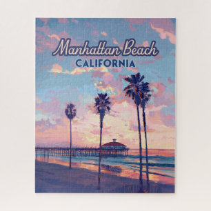 Puzzle Manhattan Beach Californie Los Angeles Retro