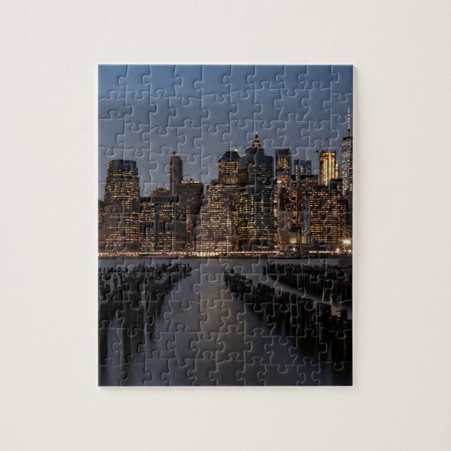 Puzzle Manhattan New York la nuit (Vertical)