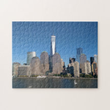 Manhattan Skyline Freedom Tower Hudson River New Y
