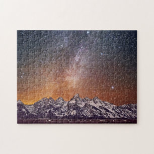 Puzzle Manière laiteuse au-dessus de Teton grand