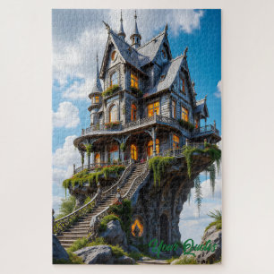 Puzzle Manoir gothique majestueux au bord de la falaise