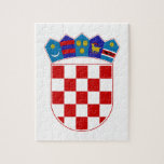 Puzzle Manteau de la Croatie des bras<br><div class="desc">La Croatie, officiellement république de Croatie, est une république parlementaire démocratique unitaire aux carrefours de l'Europe centrale, des Balkans, et du méditerranéen. Sa ville andlargest capitale est Zagreb. Le pays est divisé en 20 comtés et ville de Zagreb. Les couvertures de la Croatie 56.594 kilomètres carrés (21.851 milles carrés) et...</div>
