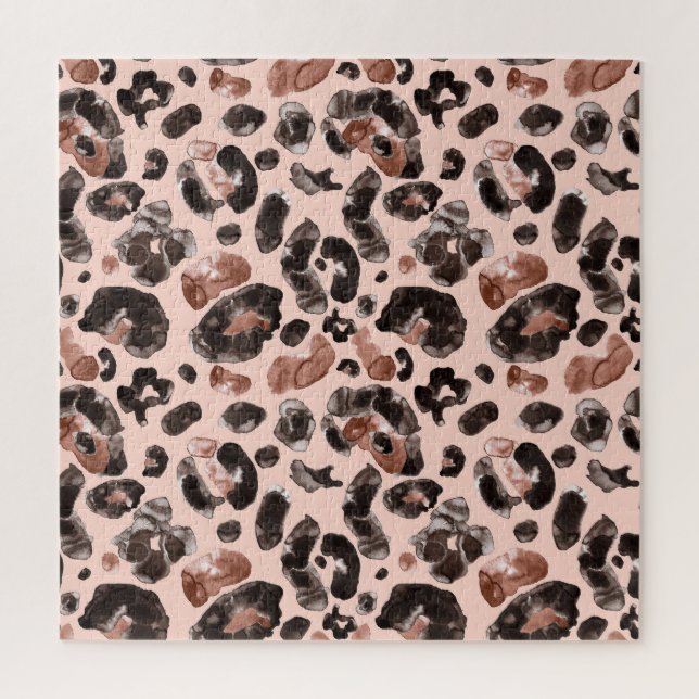 Puzzle Manteau de léopard, peau d'animal sans couture mot (Vertical)