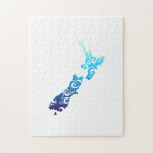 Puzzle Maori New Zealand Map Tribal