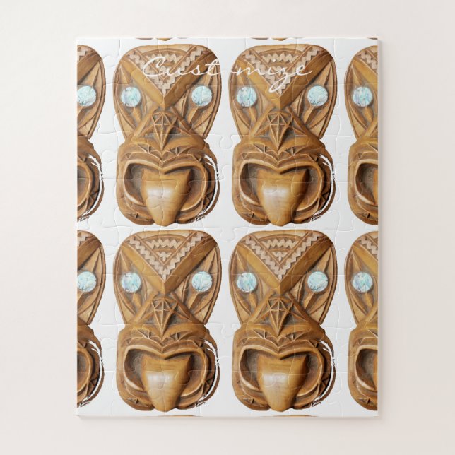 Puzzle Maori sculptée Tiki Face Thunder_Cove (Vertical)