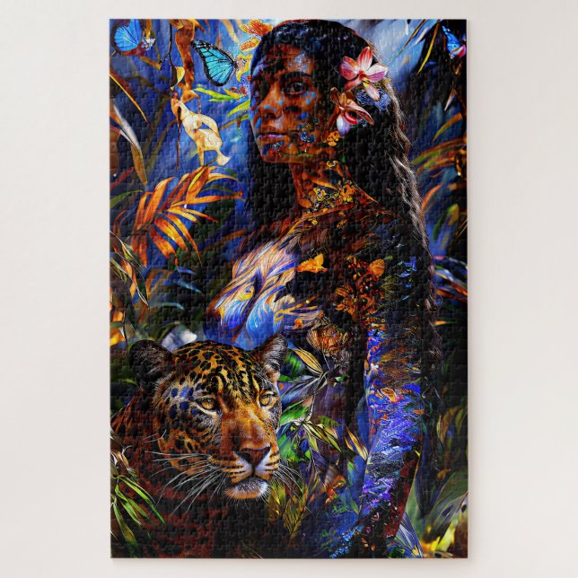 Puzzle “Marayuna” -  Palette de la Forêt - Femmes d'Amazo (Vertical)