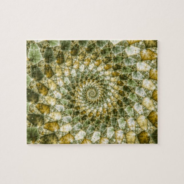 Puzzle Marbled Shards - Mandelbrot Art (Horizontal)