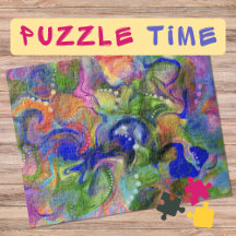 Marbling Art Mai bleu vert orange - difficile