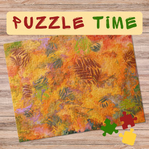 Puzzle Marbling Art Octobre feuilles d'automne - difficil