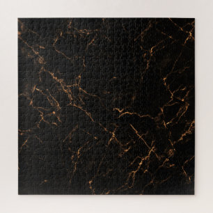 Puzzle Marbre noir luxueux : Texture élégante