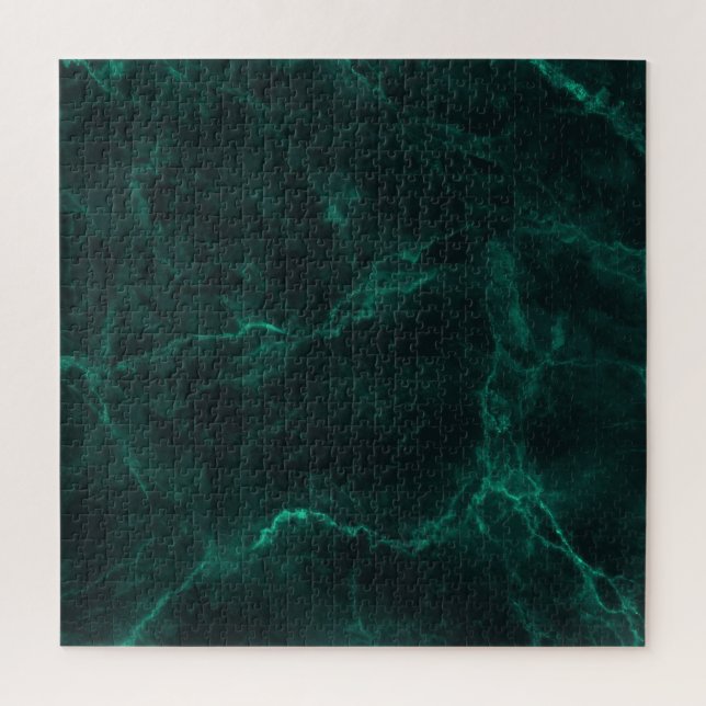Puzzle Marbre vert foncé, texture transparente. (Vertical)