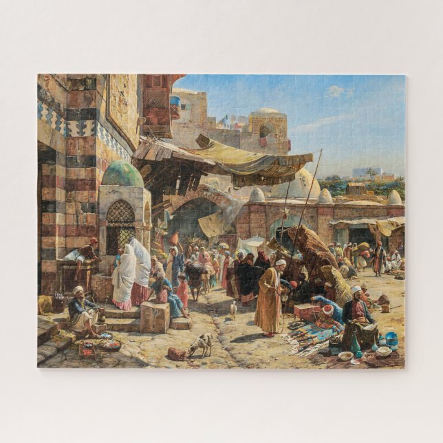Puzzle Marché à Jaffa | Gustav Bauernfeind | (Horizontal)