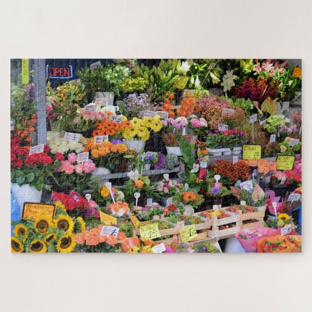 Puzzle Marché aux fleurs -Rues d'Allemagne 20x30 -1014 pc (Horizontal)