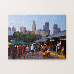Puzzle Marché de ville et horizon du centre de Kansas