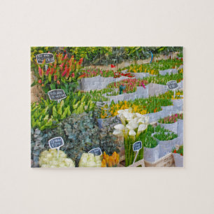 Puzzle Marché des tulipes et des fleurs à Amsterdam