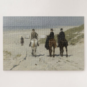 Puzzle Marche du matin à cheval sur la plage (par Anton M