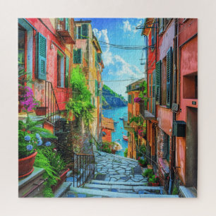 Puzzle Marche maritime italienne colorée Cinque Terre Cha