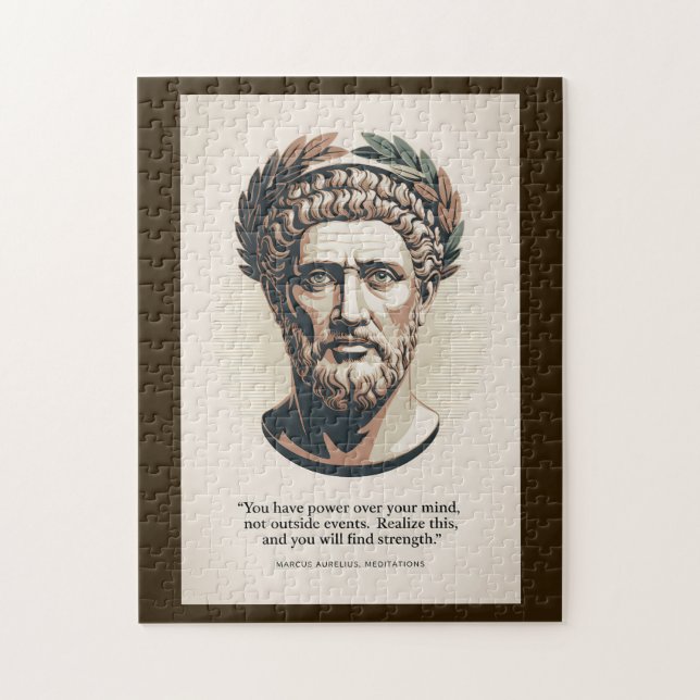 Puzzle Marcus Aurelius Meditations Quote Illustration Art (Vertical)