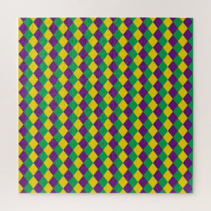Puzzle Mardi Gras Diamonds : Motif festif dynamique
