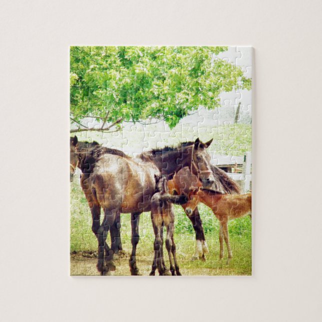 Puzzle Mares et poulains (Vertical)